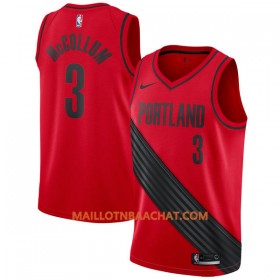 Maillot NBA Portland Trail Blazers CJ McCollum 3 Nike 2017-18 Rouge Swingman - Homme
